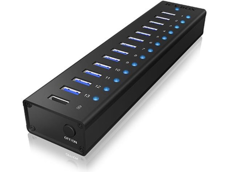 ICY BOX IB-AC6113 USB Hub/Port Dockningsstation och USB-hub