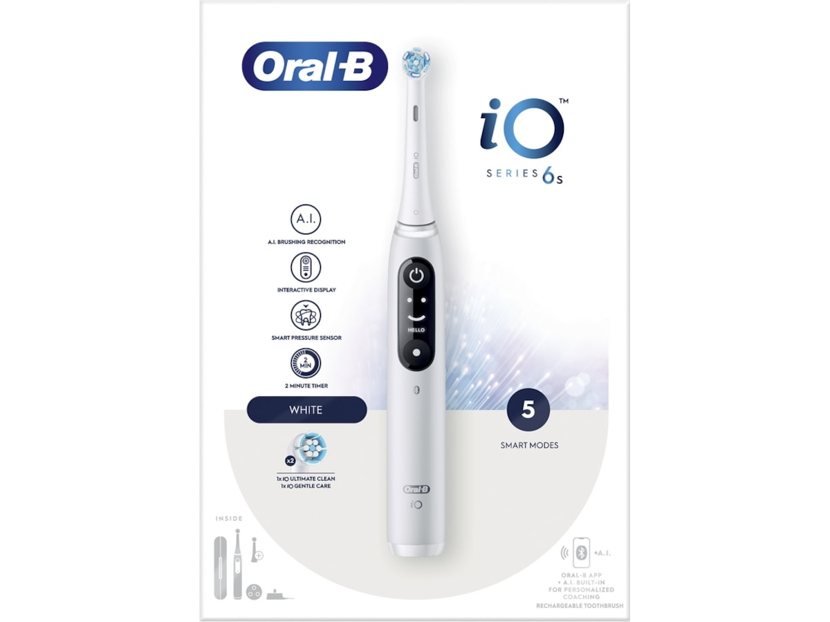 Oral-B iO 6S Eltandborste (vit) Eltandborste