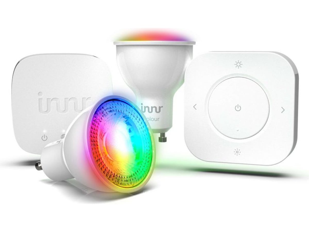 Innrstartpaket GU10 färg LED-lampor & glödlampor