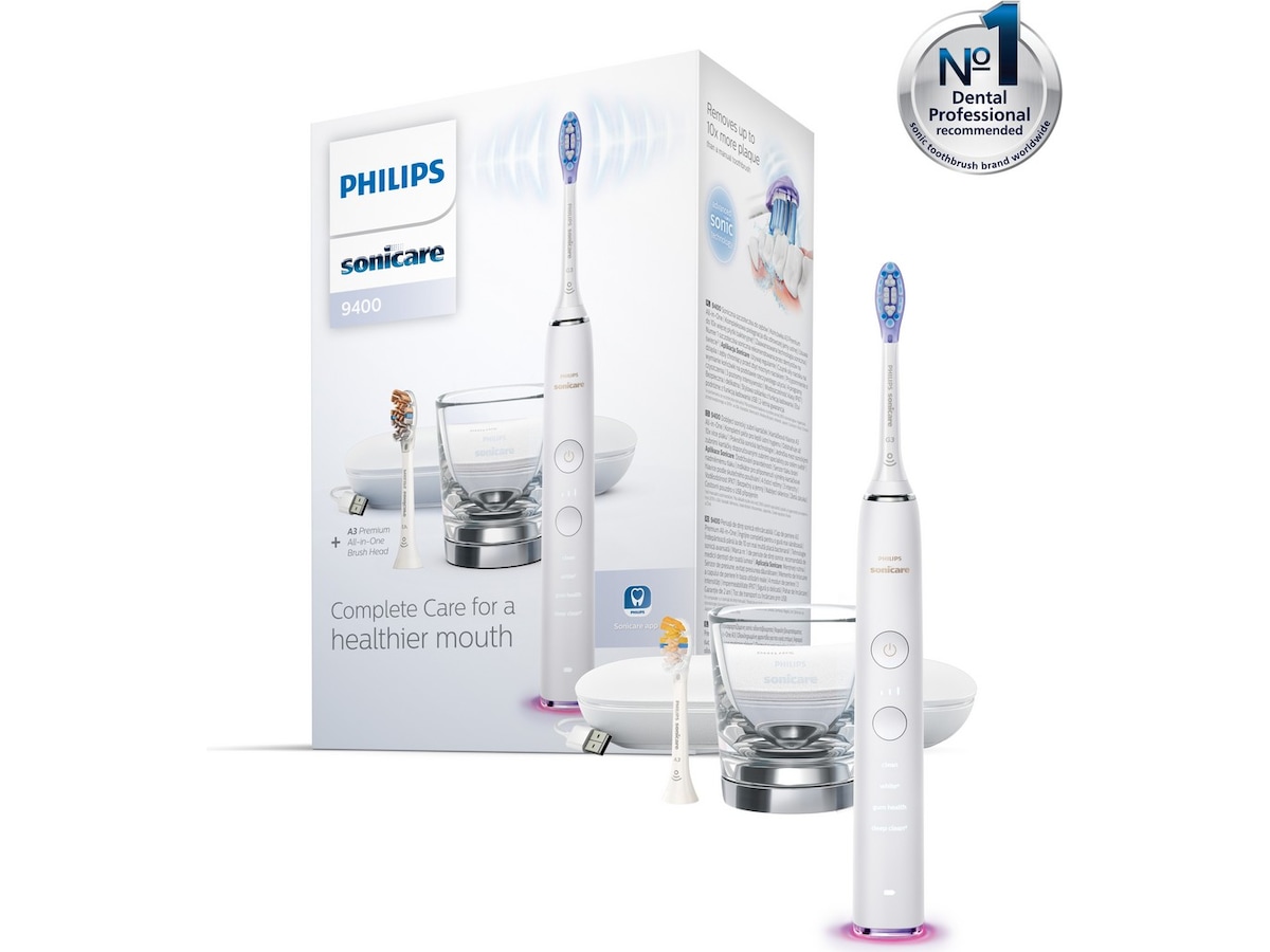 Philips DiamondClean Smart 9400 Sonic eltandborste HX9917/88 (vit) Eltandborste