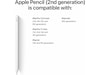 Apple Pencil (2. gen) (vit) Tangentbord och pennor