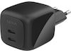 Belkin Dual USB-C PD GaN väggladdare (svart) Mobilladdare