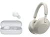 Sony WH-1000XM5 trådlösa hörlurar, Over-Ear (silver) + WF-510 Buds Hörlurar