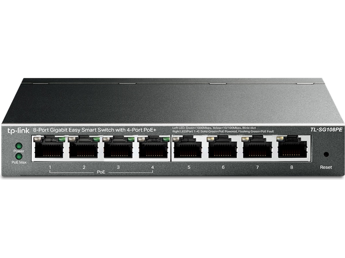 TP-Link TL-SG108PE PoE Switch 8P Switchar