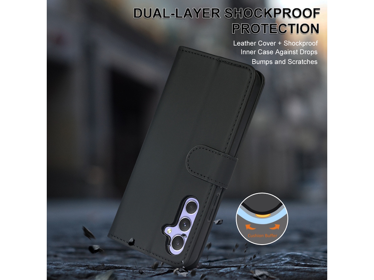 iiglo Galaxy A54 5G Plånboksfodral (svart) Skydd