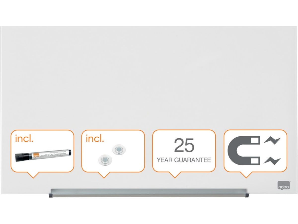 Nobo Whiteboard Glas Widescreen 31" Glastavlor