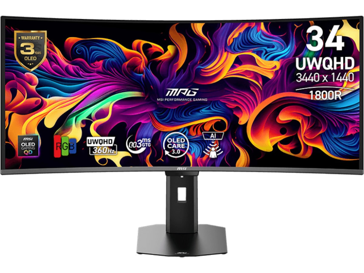 MSI 34" curved gamingskärm MPG 341CQR X36 Datorskärm