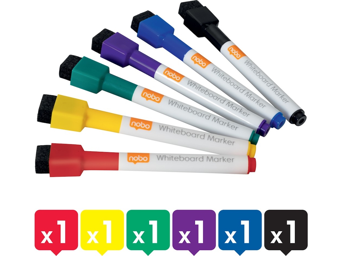 Nobo Whiteboard Marker Rexel Mini sorterad 6 färger Whiteboards