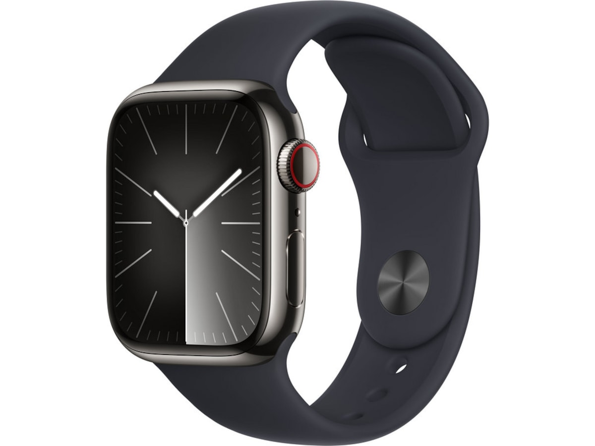 Apple Watch Series 9 GPS + LTE 41mm Rostfritt stål (grafit) Smartwatches