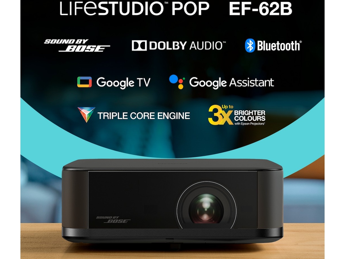 Epson Lifestudio Pop EF-62B 4K bärbar projektor (svart) Projektorer