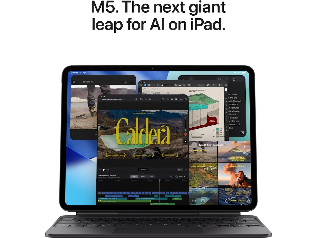 13-inch iPad Pro Wi‑Fi + Cellular 1TB with standard glass - Silver Surfplattor