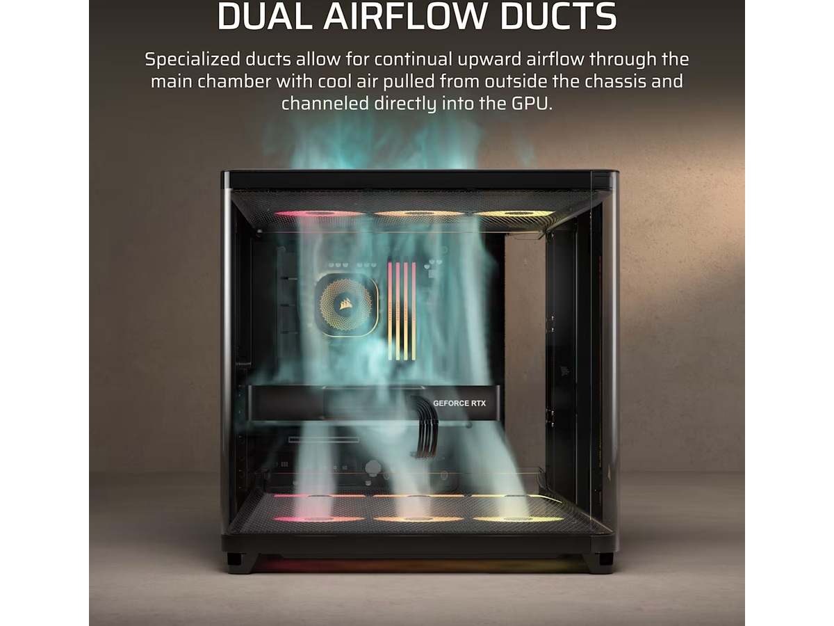 Corsair AIR 5400 RS-R ARGB Triple Chamber Mid Tower (svart) Midi tower