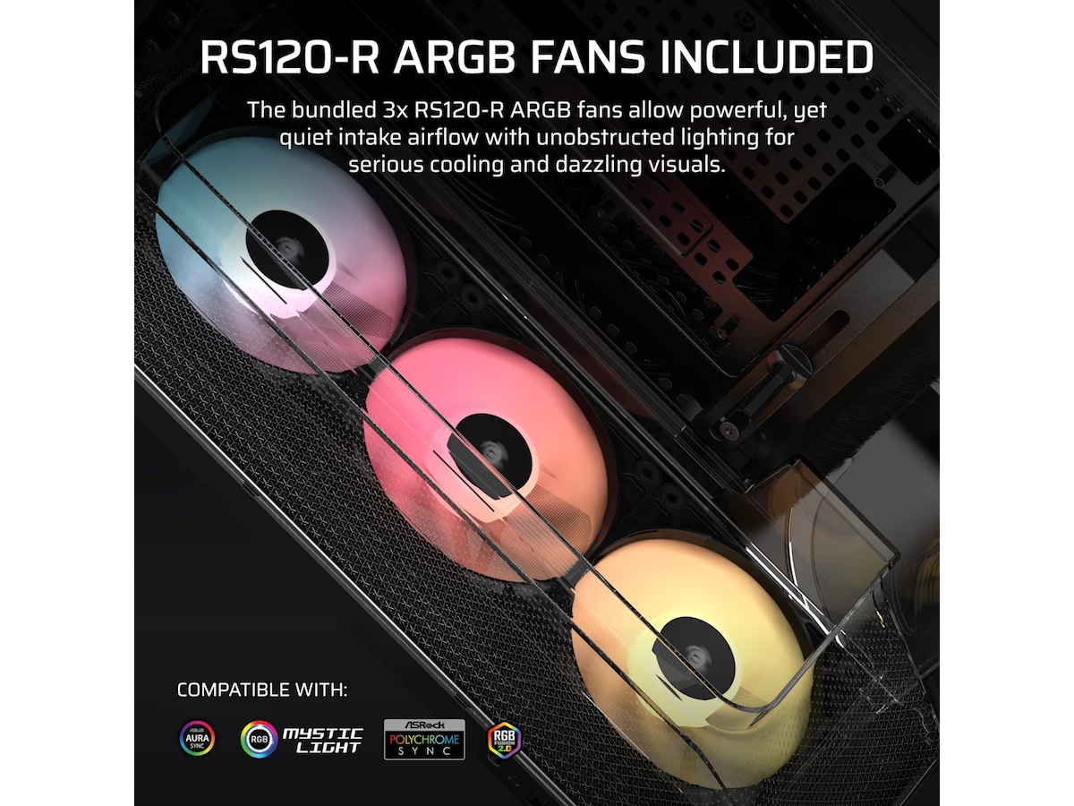 Corsair AIR 5400 RS-R ARGB Triple Chamber Mid Tower (svart) Midi tower