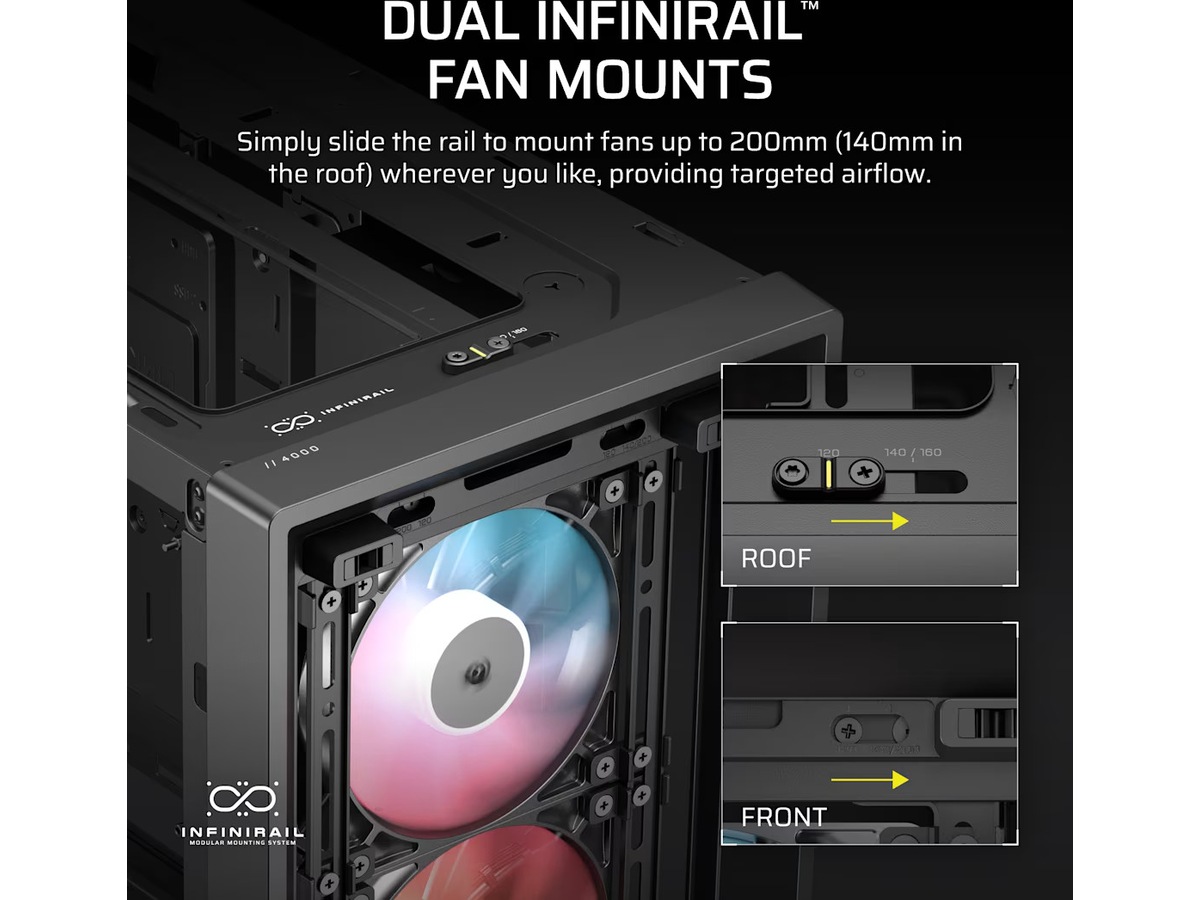 Corsair Frame 4000D LCD RS Performance Mid Tower (svart) Midi tower