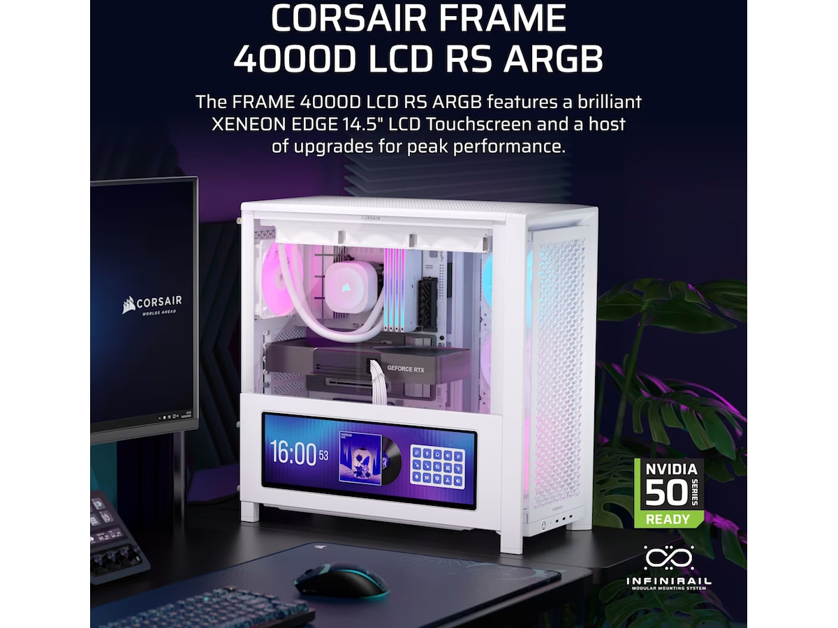 Corsair Frame 4000D LCD RS Performance Mid Tower (vit) Midi tower