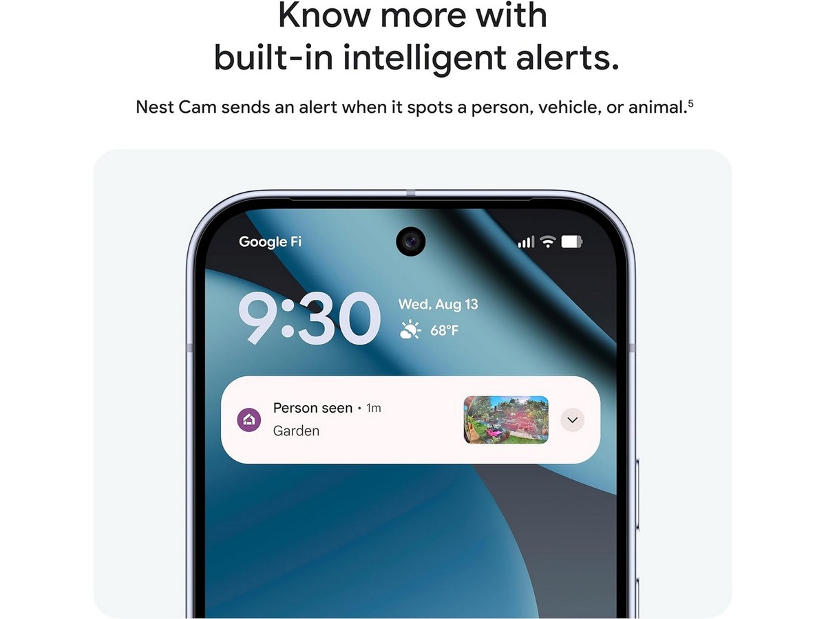 Google Nest Cam utendørs 2. gen (med ledning, hvit) Övervakningskamera