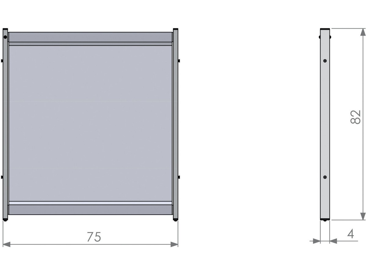 Nobo bordskärm modul Premium Plus - 75x82cm Tillbehör till arbetsstationer & kontorsbås