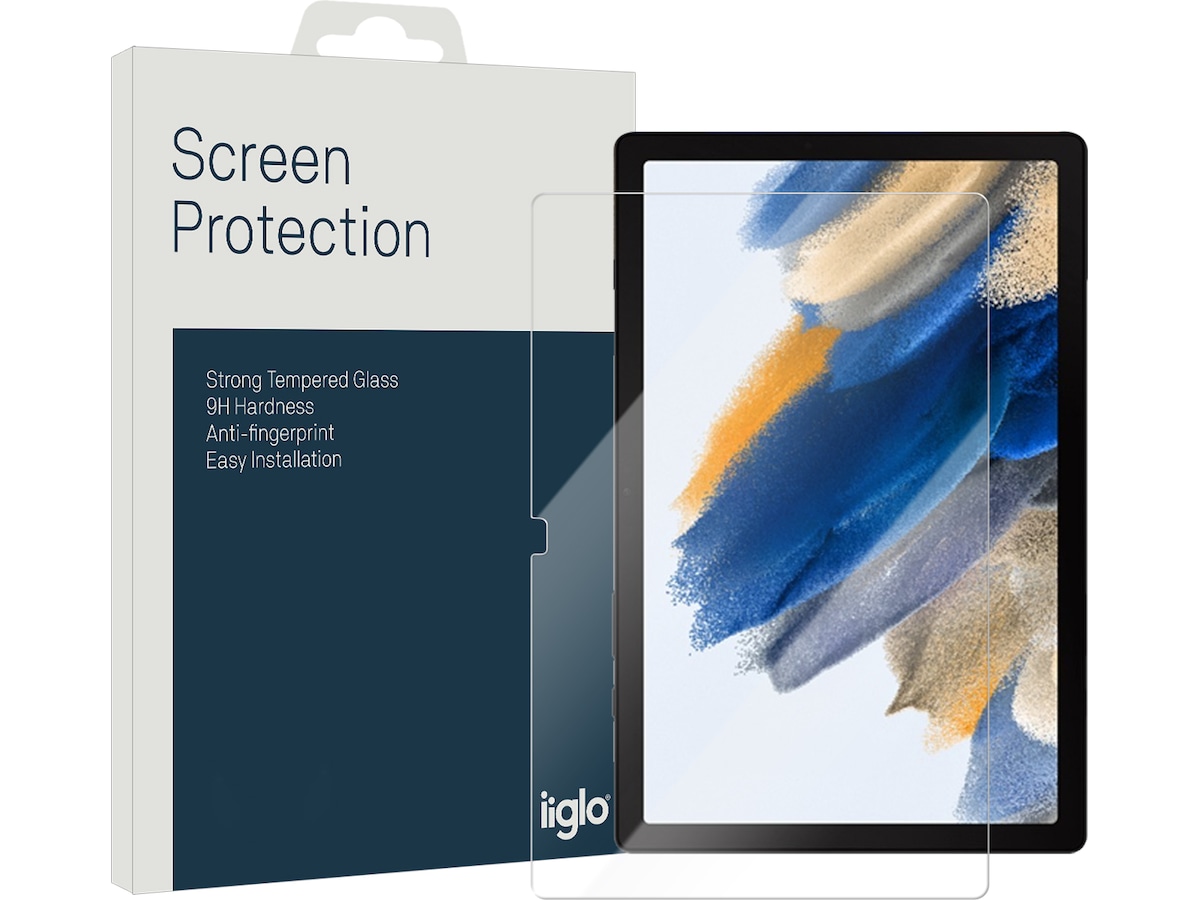 iiglo Galaxy Tab A8 10,5" Clear Glass Skärmskydd Skärmskydd surfplattor