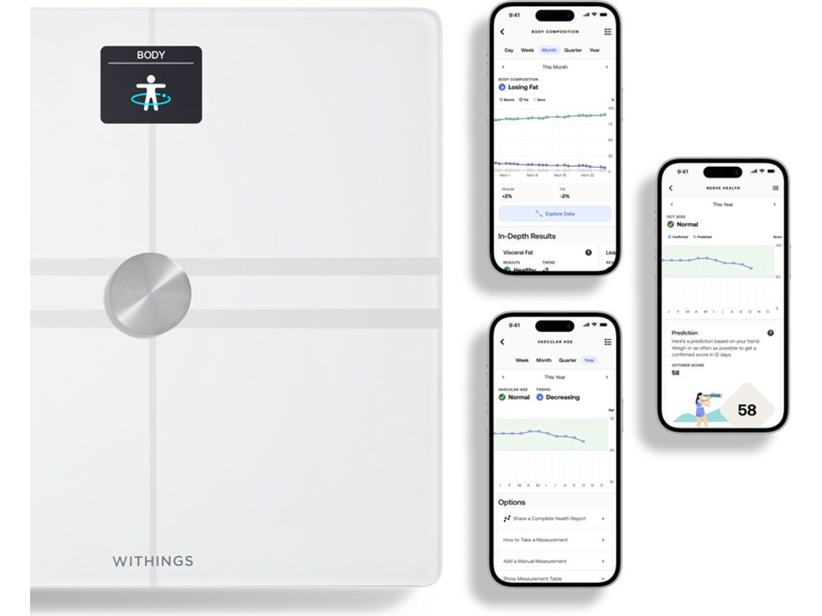 Withings Body Comp Wi-Fi smart badvåg (vit) Personvågar