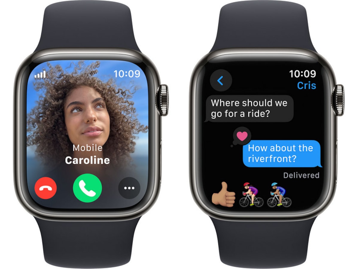 Apple Watch Series 9 GPS + LTE 41mm Rostfritt stål (grafit) Smartwatches
