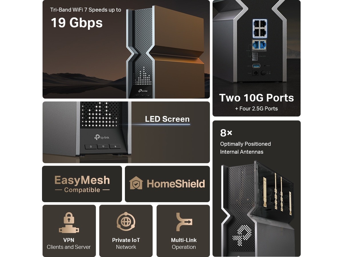 TP-Link Archer BE800 Wi-Fi 7 Router Router