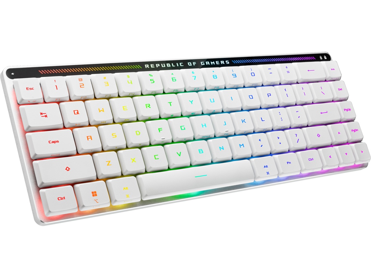 ASUS ROG Falchion RX Low Profile Optical trådlöst gamingtangentbord (vit) -B-Grade Demo tangentbord