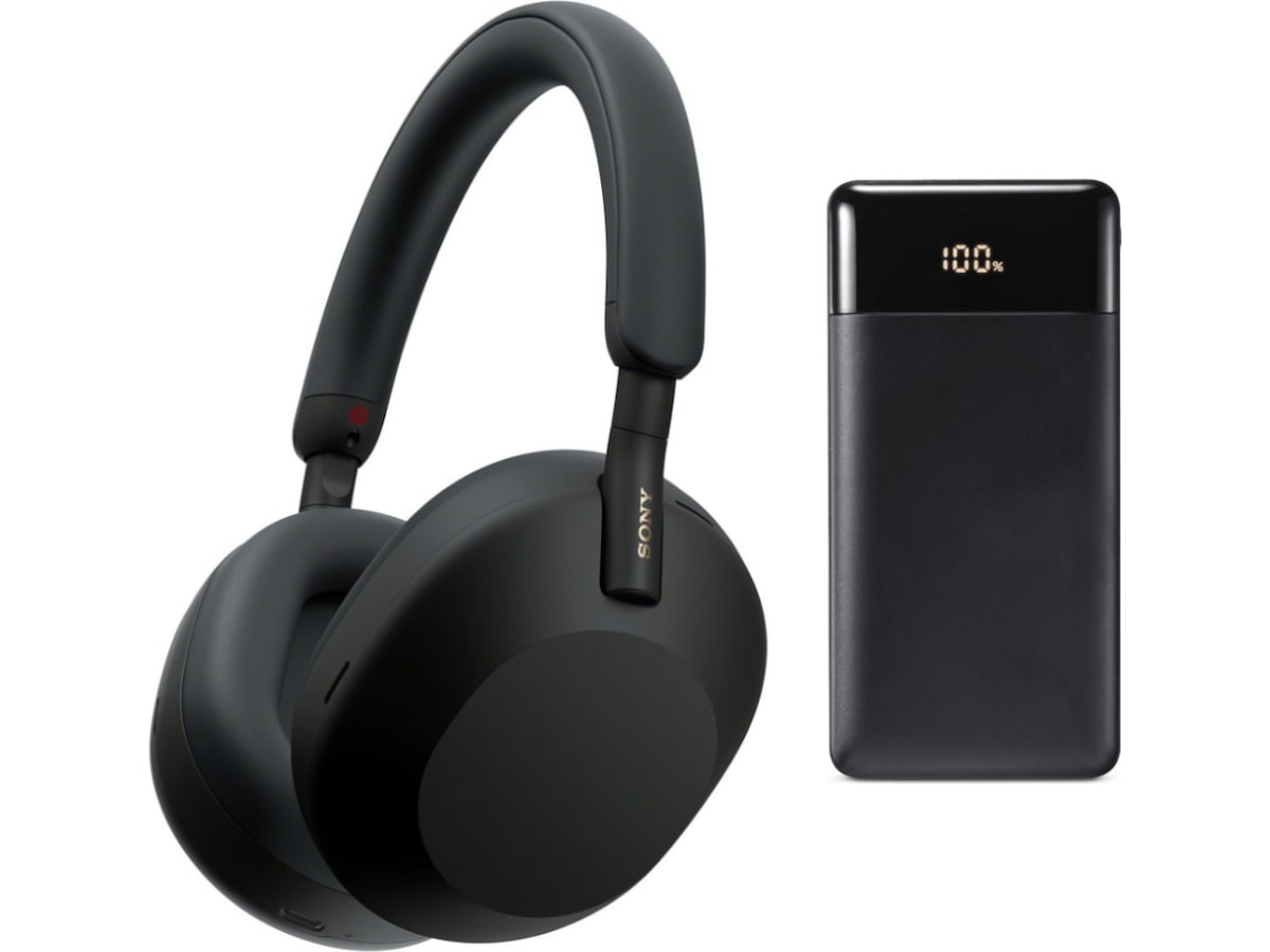 Sony WH-1000XM5 trådlösa hörlurar, Over-Ear (svart) Hörlurar