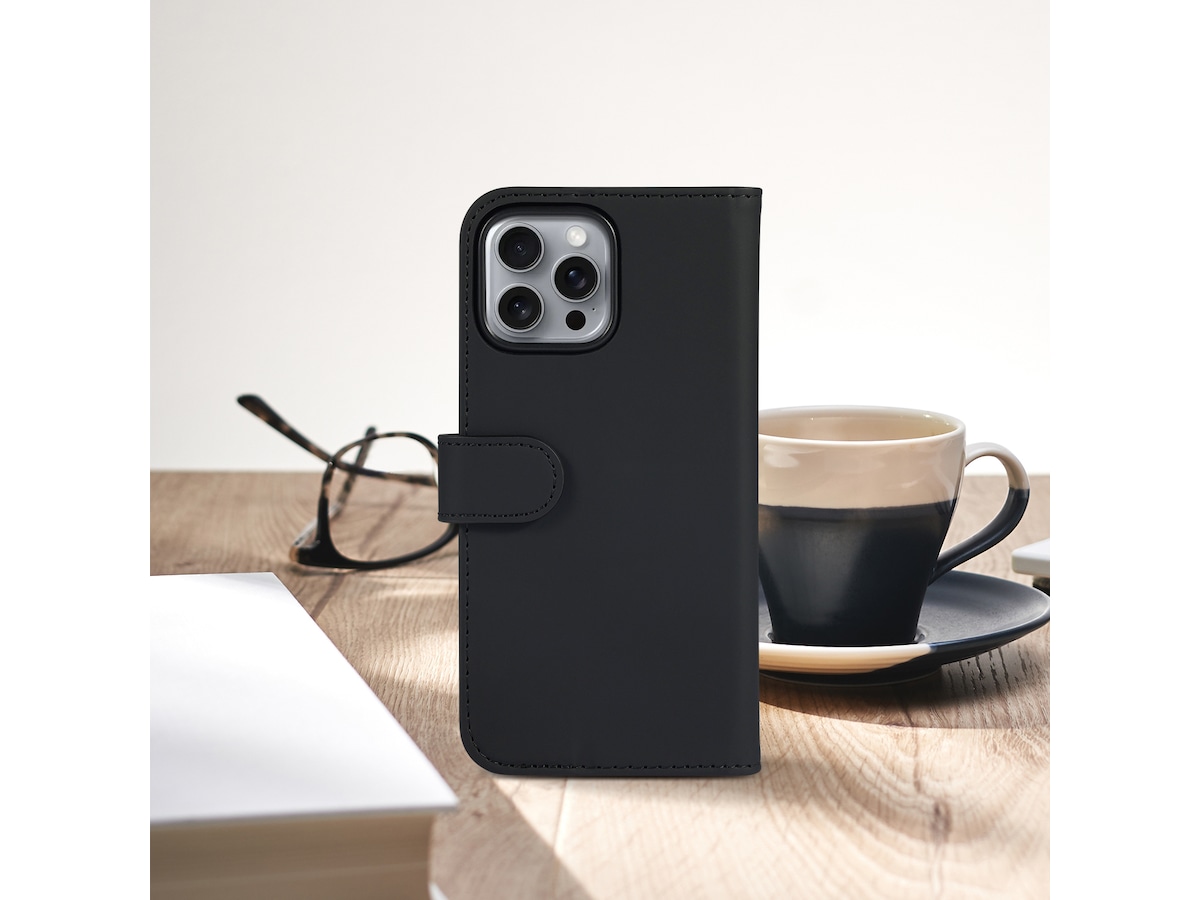 iiglo iPhone 16 Pro Plånboksfodral (svart) Skydd