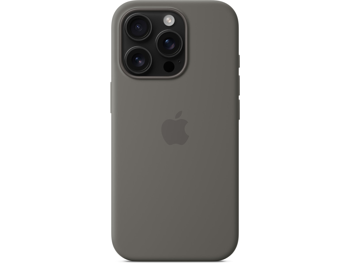 Apple iPhone 16 Pro Silikonskal (granitgrå) Skydd