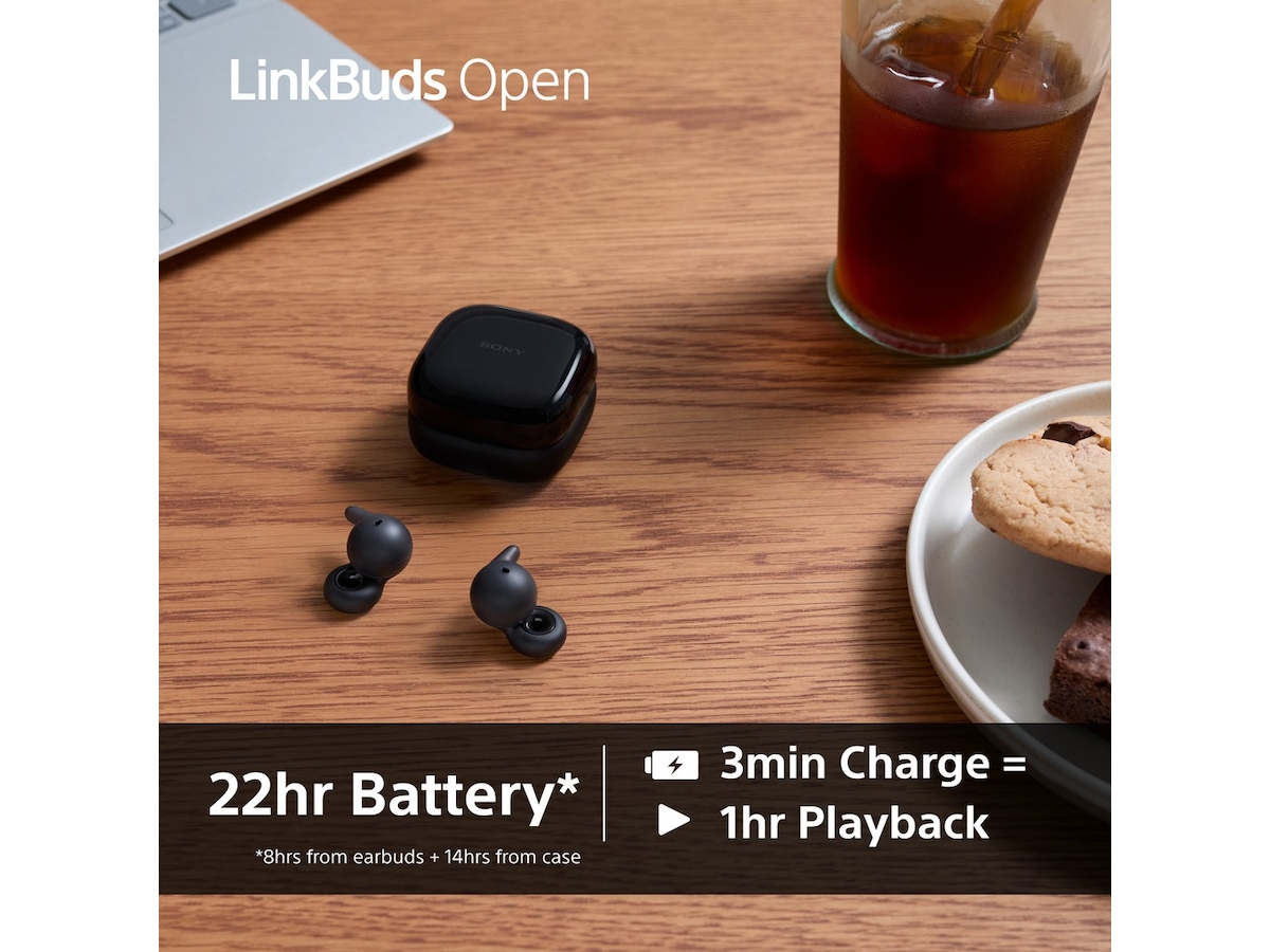 Sony Linkbuds Open True Wireless öronproppar (svart) In-ear hörlurar