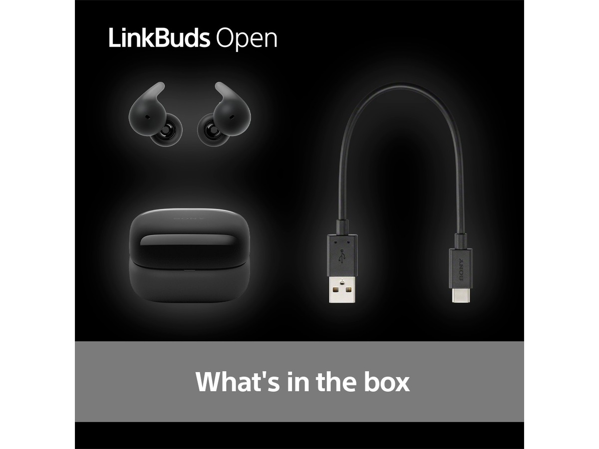 Sony Linkbuds Open True Wireless öronproppar (svart) In-ear hörlurar