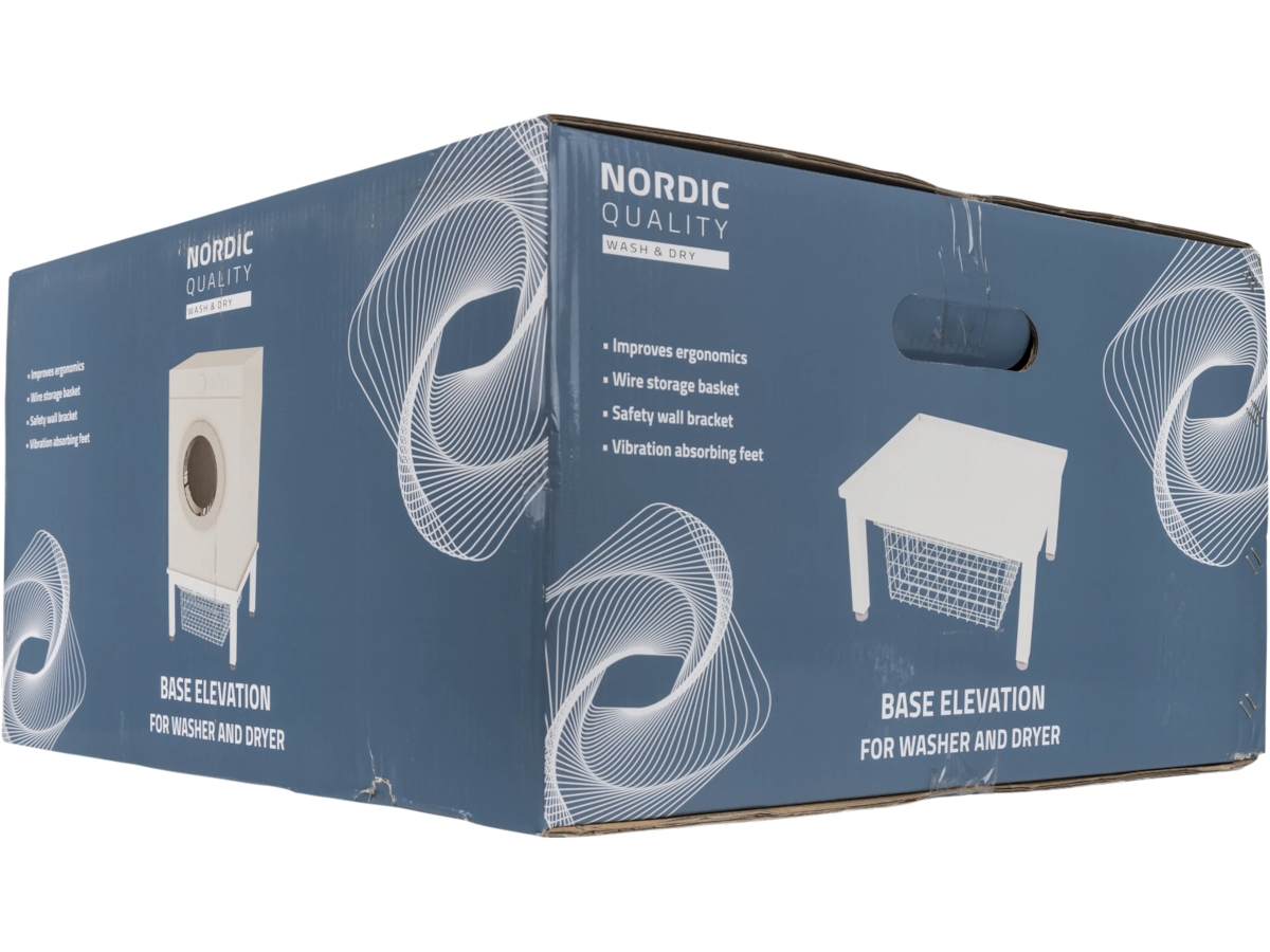 Nordic Quality Sockel för tvättmaskin/torktumlare med korg Tillbehör till tvättmaskiner & torktumlare
