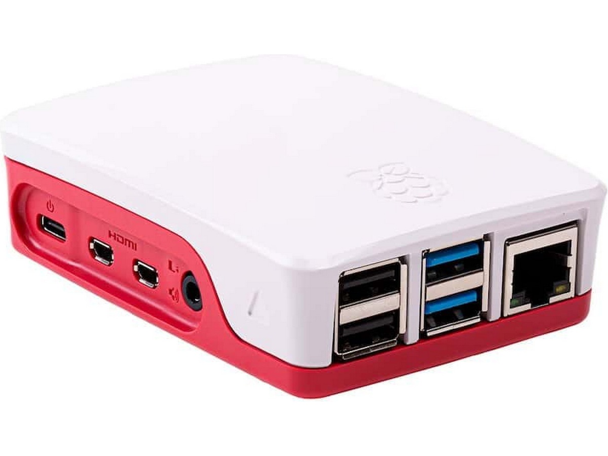 Raspberry Pi 4 B officiellt skal (röd/vit) Tillbehör