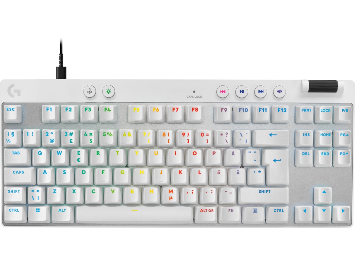 Logitech G Pro X TKL Rapid gamingtangentbord (vit) Gamingtangentbord