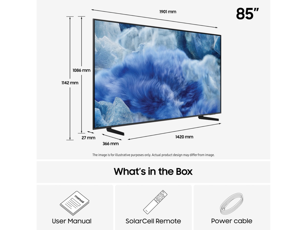 Samsung 85" Q8FA QLED 4K Smart TV (2025) Över 80 tums TV