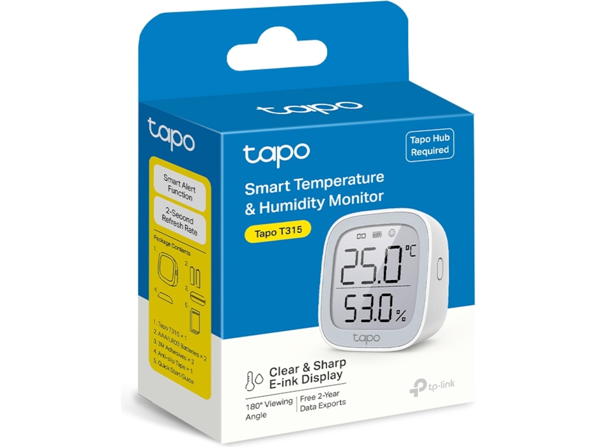 Tapo T315 V1.2 Smart temperatur- och luftfuktighetsmätare Sensorer