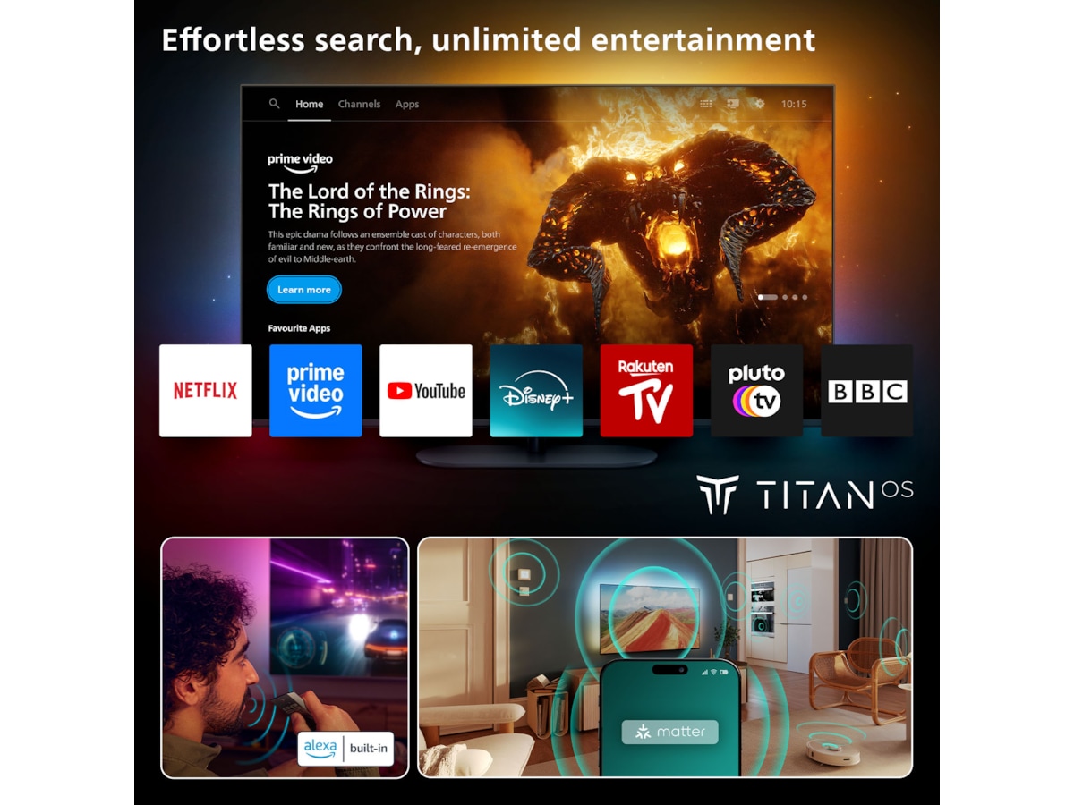 Philips 65" MLED810/12 QD Smart MiniLed TV (2025) 60 - 69 tums TV