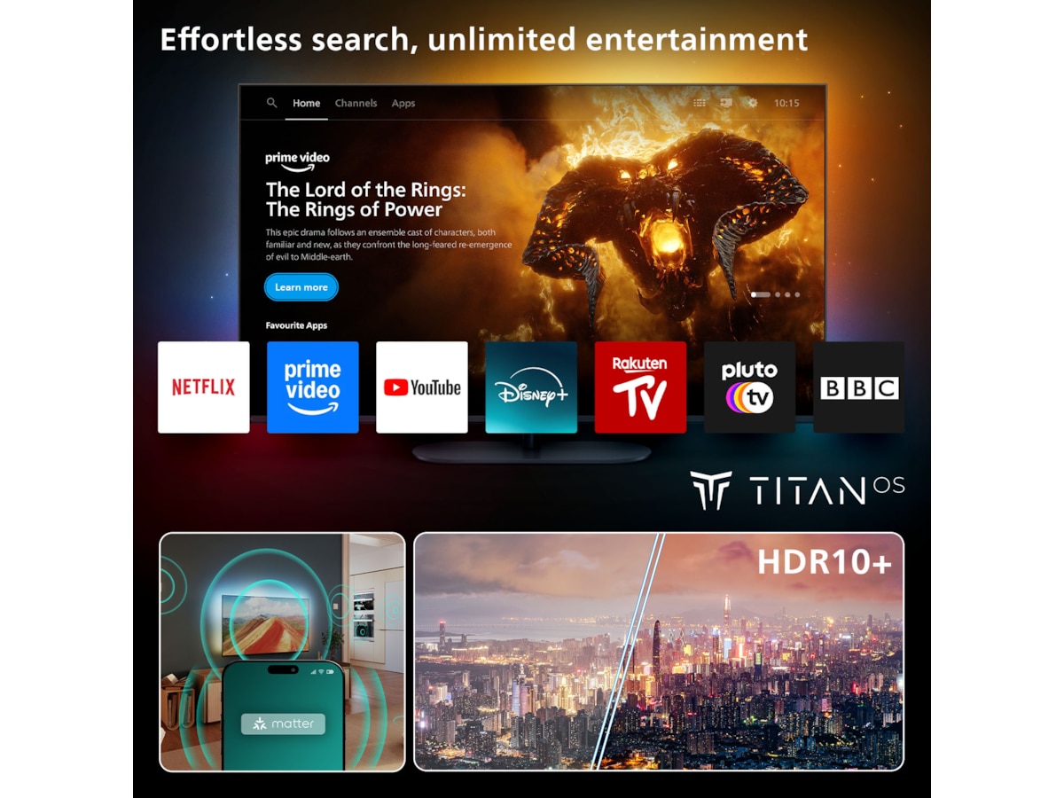 Philips 50" PUS8000/12 4K LED Smart Ambilight TV (2025) 50 - 59 tums TV
