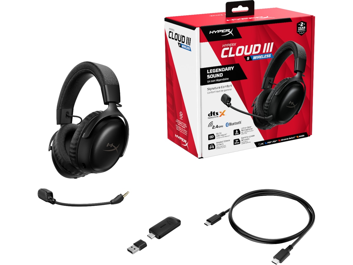 HyperX Cloud III S Trådlöst Gaming Headset (svart) Gamingheadset