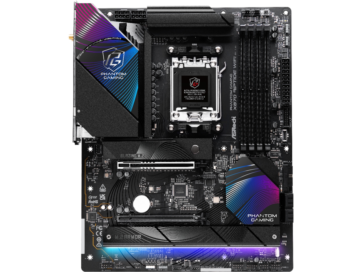 ASRock X870 Phantom Gaming Riptide WiFi Moderkort -B-Grade Demo moderkort