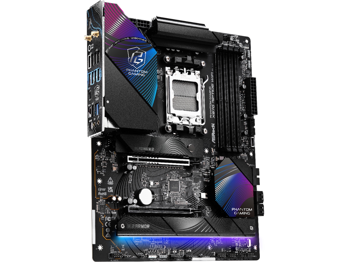 ASRock X870 Phantom Gaming Riptide WiFi Moderkort -B-Grade Demo moderkort
