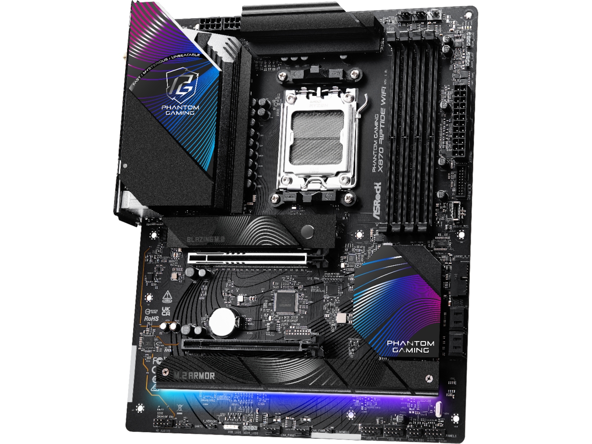 ASRock X870 Phantom Gaming Riptide WiFi Moderkort -B-Grade Demo moderkort