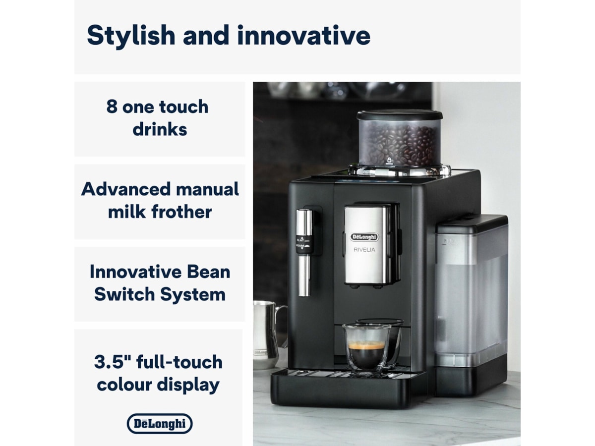 DeLonghi Rivelia automatisk kaffemaskin Espressomaskiner