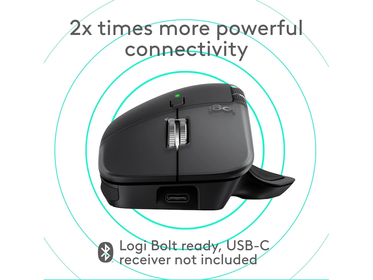 Logitech MX Master 4 för Mac Trådlös Ergonomisk Mus (space black) Mus