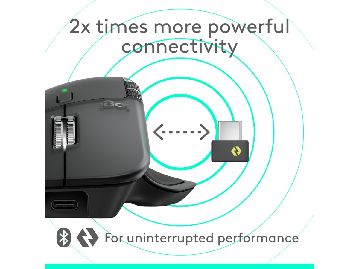 Logitech MX Master 4 Trådlös Ergonomisk Mus (grafitgrå) Mus