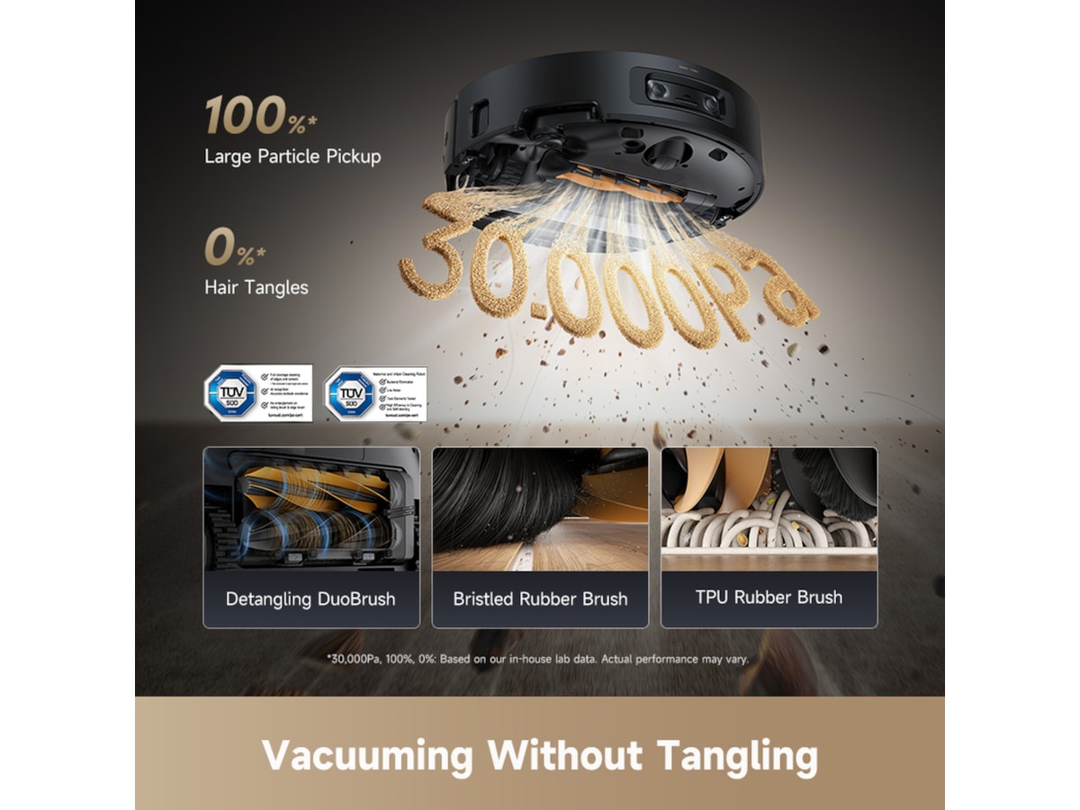 Dreame Aqua10 Ultra Roller Robotdammsugare (svart) Robotdammsugare