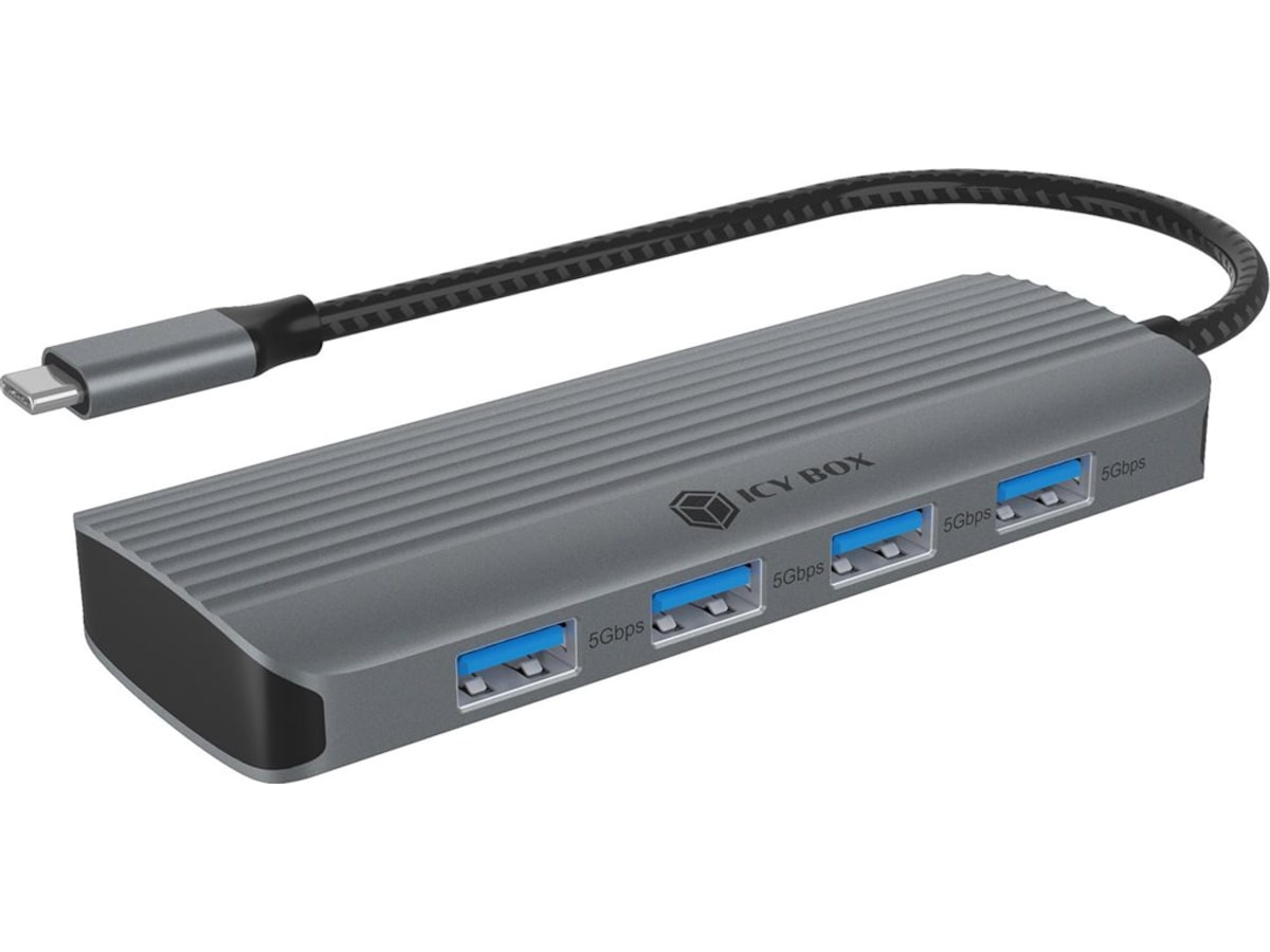 ICY BOX Dockningsstation USB-C (grå) Dockningsstation och USB-hub