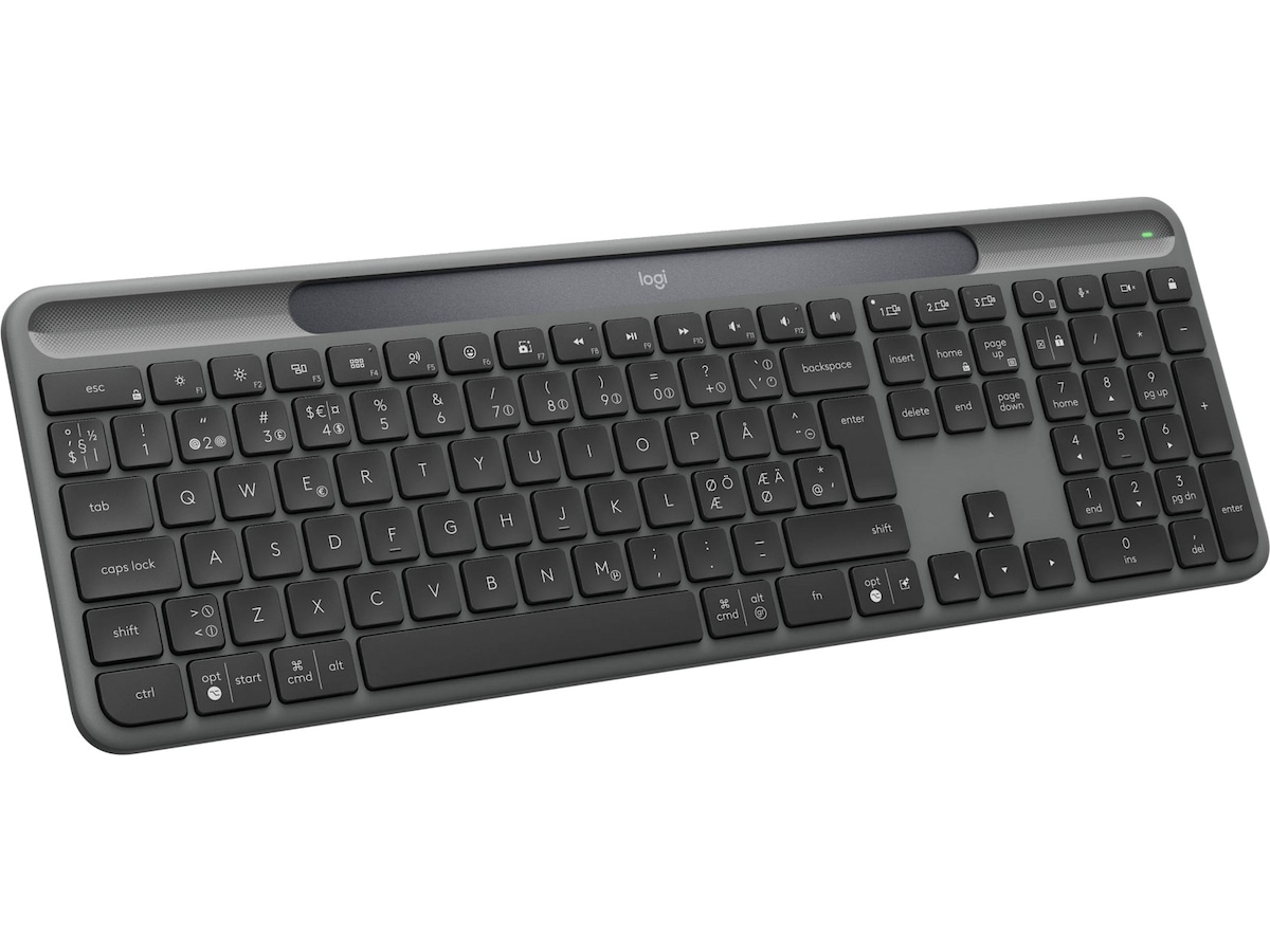 Logitech Signature Slim Solar+ Trådlöst Tangentbord K980 (grafitgrå) Tangentbord