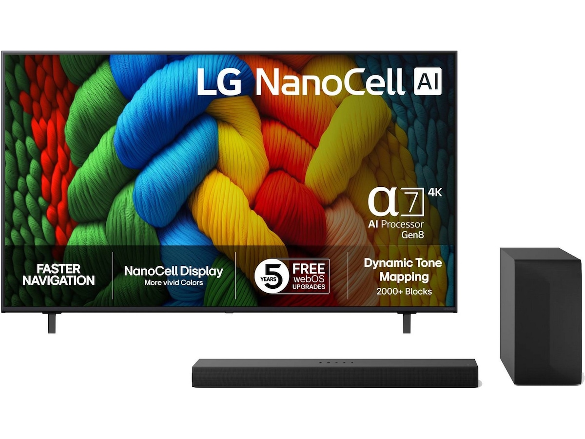 LG 65" NANO80 AI 4K NanoCell Smart TV (2025) 60 - 69 tums TV
