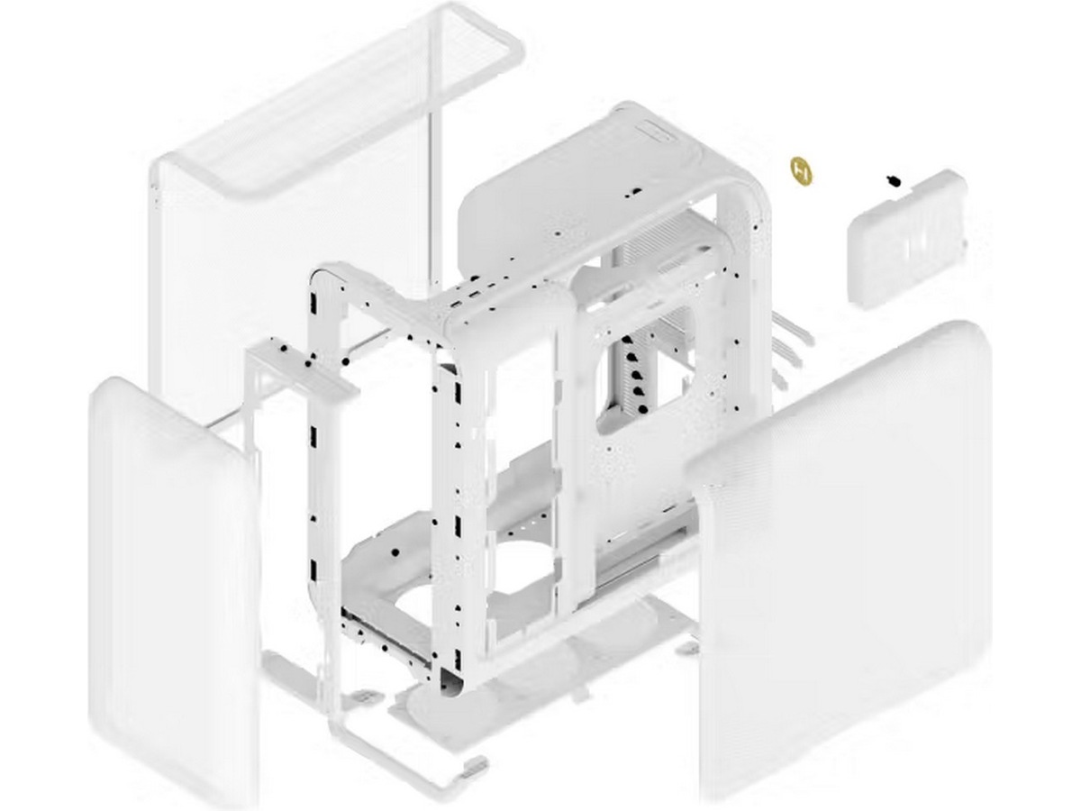 HYTE X50 Air Mid Tower (vit) Midi tower